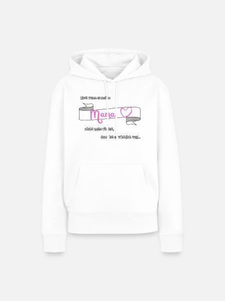 Finderin Mama - Frauen Premium Bio Hoodie - Weiß