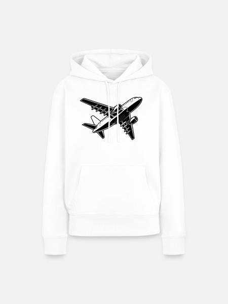Flugzeugpilot Flugplatz Flugsport - Frauen Premium Bio Hoodie - Weiß