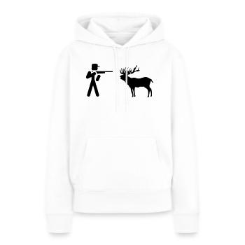 Chasseur sauvage - Sweat à capuche Premium bio Femme - blanc - Devant - Julia (174cm)