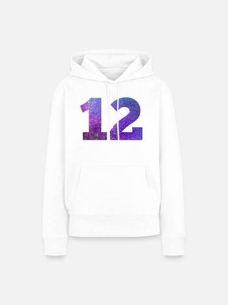 Galaxie Nummer 12 - Frauen Premium Bio Hoodie - Weiß