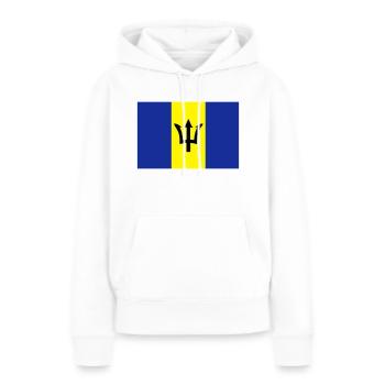 barbados - Frauen Premium Bio Hoodie - Weiß - Vorne - Julia (174cm)