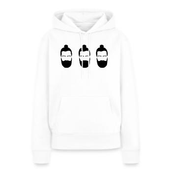 NilGuenther_HipsterKlone2 - Frauen Premium Bio Hoodie - Weiß - Vorne - Julia (174cm)