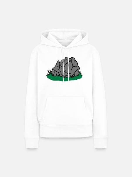 Stone - Frauen Premium Bio Hoodie - Weiß