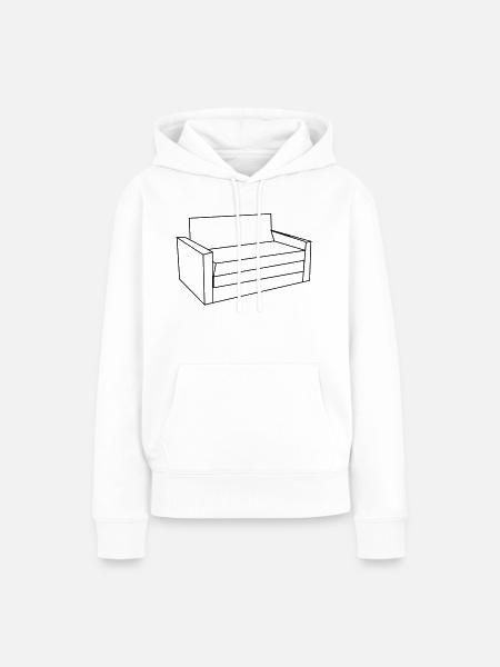 Sofa - Frauen Premium Bio Hoodie - Weiß