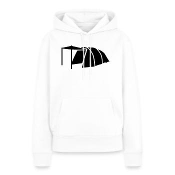 Tente - Sweat à capuche Premium bio Femme - blanc - Devant - Julia (174cm)