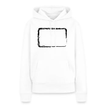 Cadre de course des brosses - Sweat à capuche Premium bio Femme - blanc - Devant - Julia (174cm)