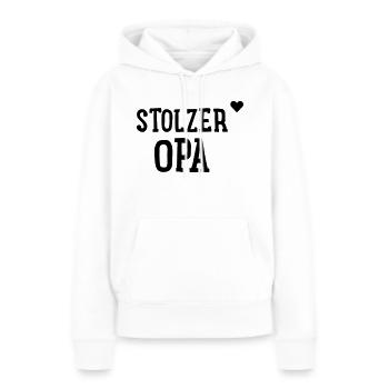 Stolzer Opa - Frauen Premium Bio Hoodie - Weiß - Vorne - Julia (174cm)