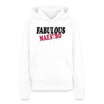Fabulous maestro 111 - Sweat à capuche Premium bio Femme - blanc - Devant - Julia (174cm)