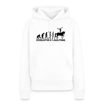 Voltigieren - Frauen Premium Bio Hoodie - Weiß - Vorne - Julia (174cm)