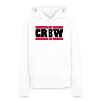 crew - Sweat à capuche Premium bio Femme - blanc - Devant - Julia (174cm)