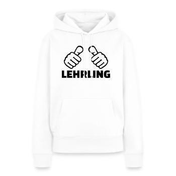 Lehrling - Frauen Premium Bio Hoodie - Weiß - Vorne - Julia (174cm)