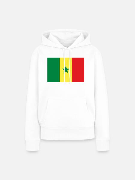 Senegalflagge - Frauen Premium Bio Hoodie - Weiß