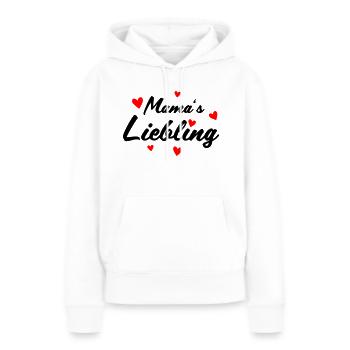 Mamas Liebling - Frauen Premium Bio Hoodie - Weiß - Vorne - Julia (174cm)