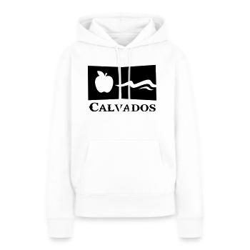 calvados - Sweat à capuche Premium bio Femme - blanc - Devant - Julia (174cm)