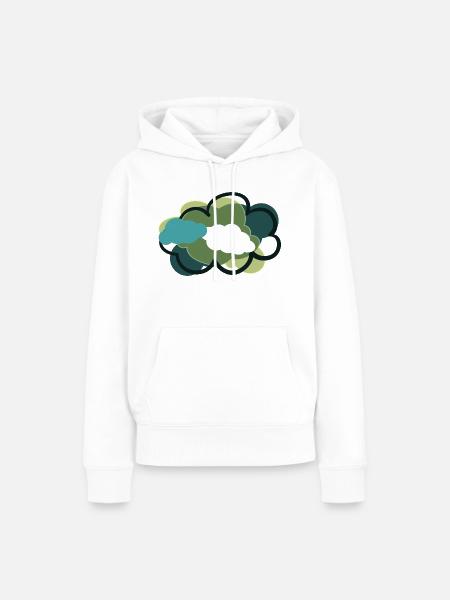 Clouds - Frauen Premium Bio Hoodie - Weiß