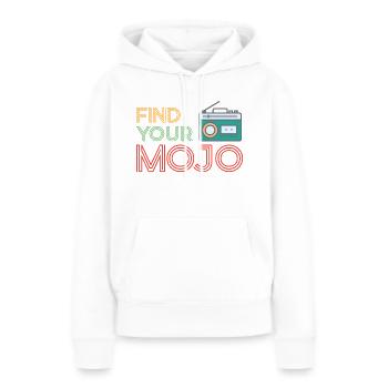 Finden Sie Ihre Mojo Colourful Violet Pink Retro Schriftart - Frauen Premium Bio Hoodie - Weiß - Vorne - Julia (174cm)