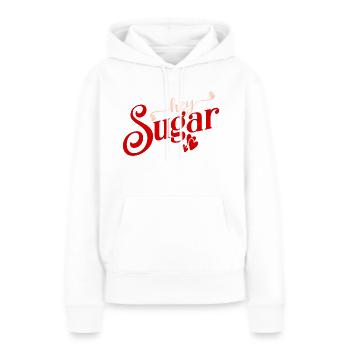 hey Sugar Valentinstag - Frauen Premium Bio Hoodie - Weiß - Vorne - Julia (174cm)
