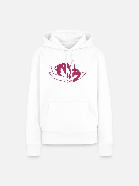 Tulpe - Frauen Premium Bio Hoodie - Weiß