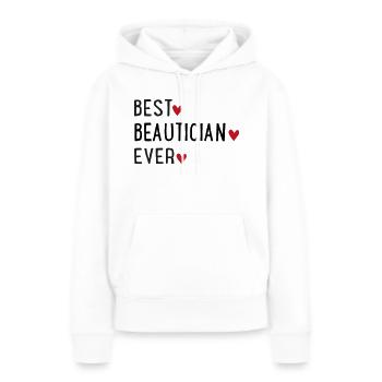 Esthéticien - Sweat à capuche Premium bio Femme - blanc - Devant - Julia (174cm)