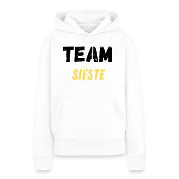 team sieste - Sweat à capuche Premium bio Femme - blanc - Devant - Julia (174cm)