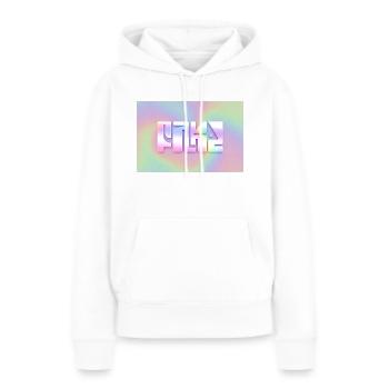 Faux - Sweat à capuche Premium bio Femme - blanc - Devant - Julia (174cm)