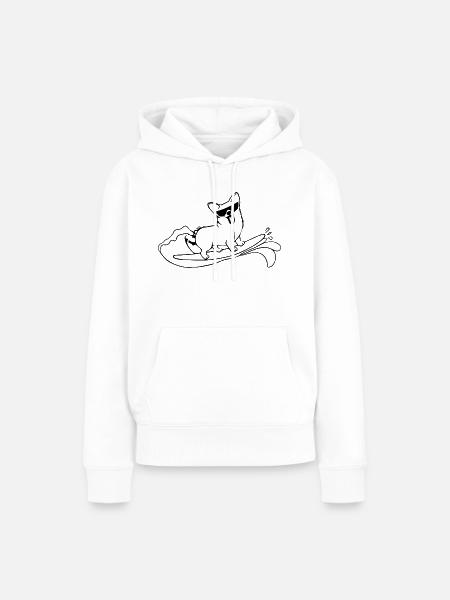 Hund Dog - Frauen Premium Bio Hoodie - Weiß