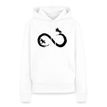 Endloses Reiten - Frauen Premium Bio Hoodie - Weiß - Vorne - Julia (174cm)