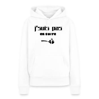 J'suis pas en sucre - Sweat à capuche Premium bio Femme - blanc - Devant - Julia (174cm)