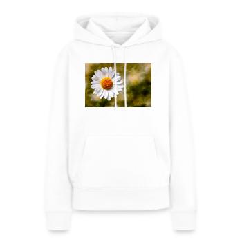 Margerite - Frauen Premium Bio Hoodie - Weiß - Vorne - Julia (174cm)