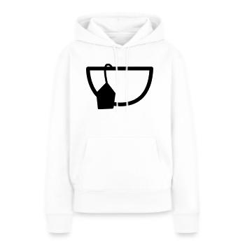 Tee - Frauen Premium Bio Hoodie - Weiß - Vorne - Julia (174cm)