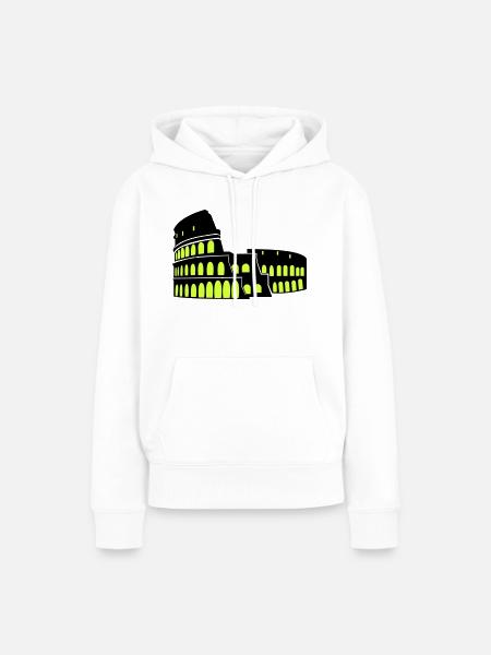 Kolosseum - Frauen Premium Bio Hoodie - Weiß