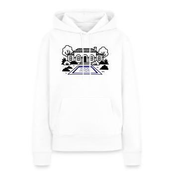Finca House Villa - Sweat à capuche Premium bio Femme - blanc - Devant - Julia (174cm)