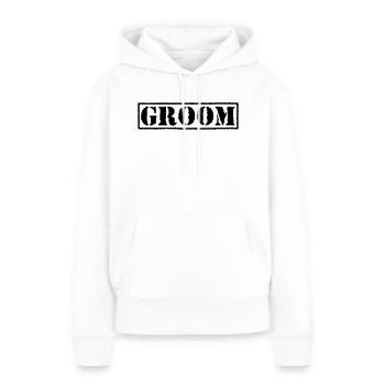 Groom - Sweat à capuche Premium bio Femme - blanc - Devant - Julia (174cm)