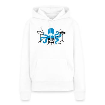 Tintenfisch (c2) - Frauen Premium Bio Hoodie - Weiß - Vorne - Julia (174cm)