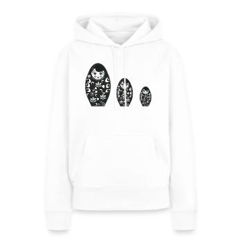 Matroschka Figuren - Frauen Premium Bio Hoodie - Weiß - Vorne - Julia (174cm)
