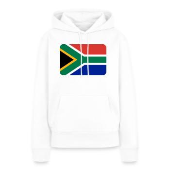 SOUTH AFRICA FLAG round corner 400 dpi - Frauen Premium Bio Hoodie - Weiß - Vorne - Julia (174cm)
