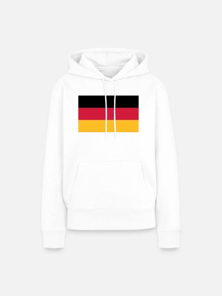 flag_german - Frauen Premium Bio Hoodie - Weiß