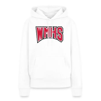 WMHS - Frauen Premium Bio Hoodie - Weiß - Vorne - Julia (174cm)