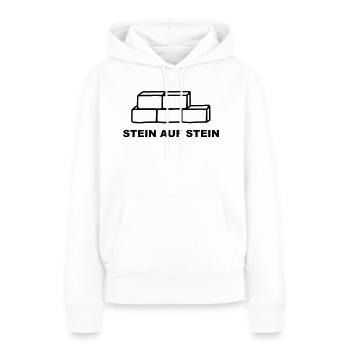 Pierre par pierre - Sweat à capuche Premium bio Femme - blanc - Devant - Julia (174cm)