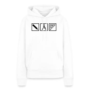 Architekt - Frauen Premium Bio Hoodie - Weiß - Vorne - Julia (174cm)