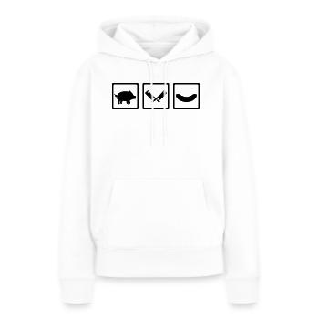 Fleischer - Frauen Premium Bio Hoodie - Weiß - Vorne - Julia (174cm)