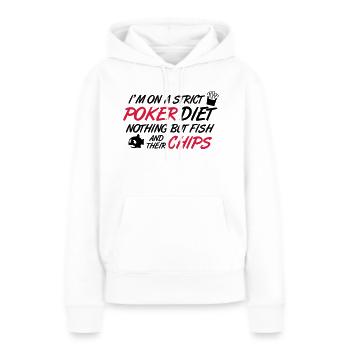 Poker diet: Fish and their chips - Frauen Premium Bio Hoodie - Weiß - Vorne - Julia (174cm)