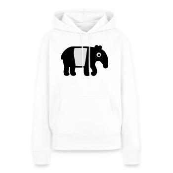 Tapir - Sweat à capuche Premium bio Femme - blanc - Devant - Julia (174cm)