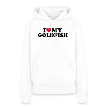 Goldfisch - Frauen Premium Bio Hoodie - Weiß - Vorne - Julia (174cm)