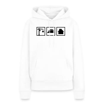 Bauarbeiter - Frauen Premium Bio Hoodie - Weiß - Vorne - Julia (174cm)