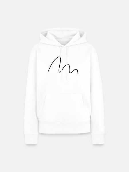 Wellen Welle - Frauen Premium Bio Hoodie - Weiß