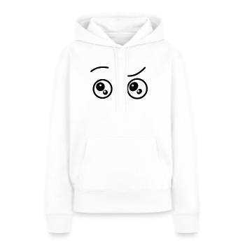 Cartoon Augen - Frauen Premium Bio Hoodie - Weiß - Vorne - Julia (174cm)