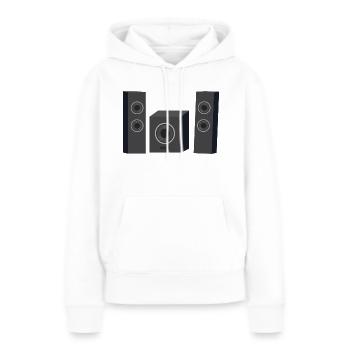 Lautsprecher Boxen - Frauen Premium Bio Hoodie - Weiß - Vorne - Julia (174cm)
