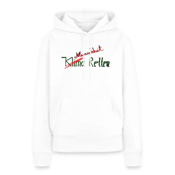 Klima Retten - Frauen Premium Bio Hoodie - Weiß - Vorne - Julia (174cm)