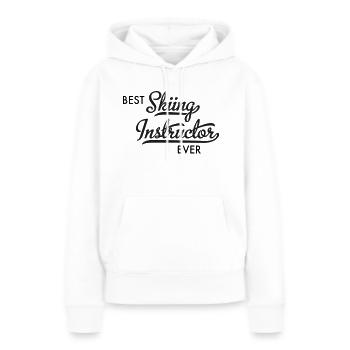 Moniteur de ski - Sweat à capuche Premium bio Femme - blanc - Devant - Julia (174cm)